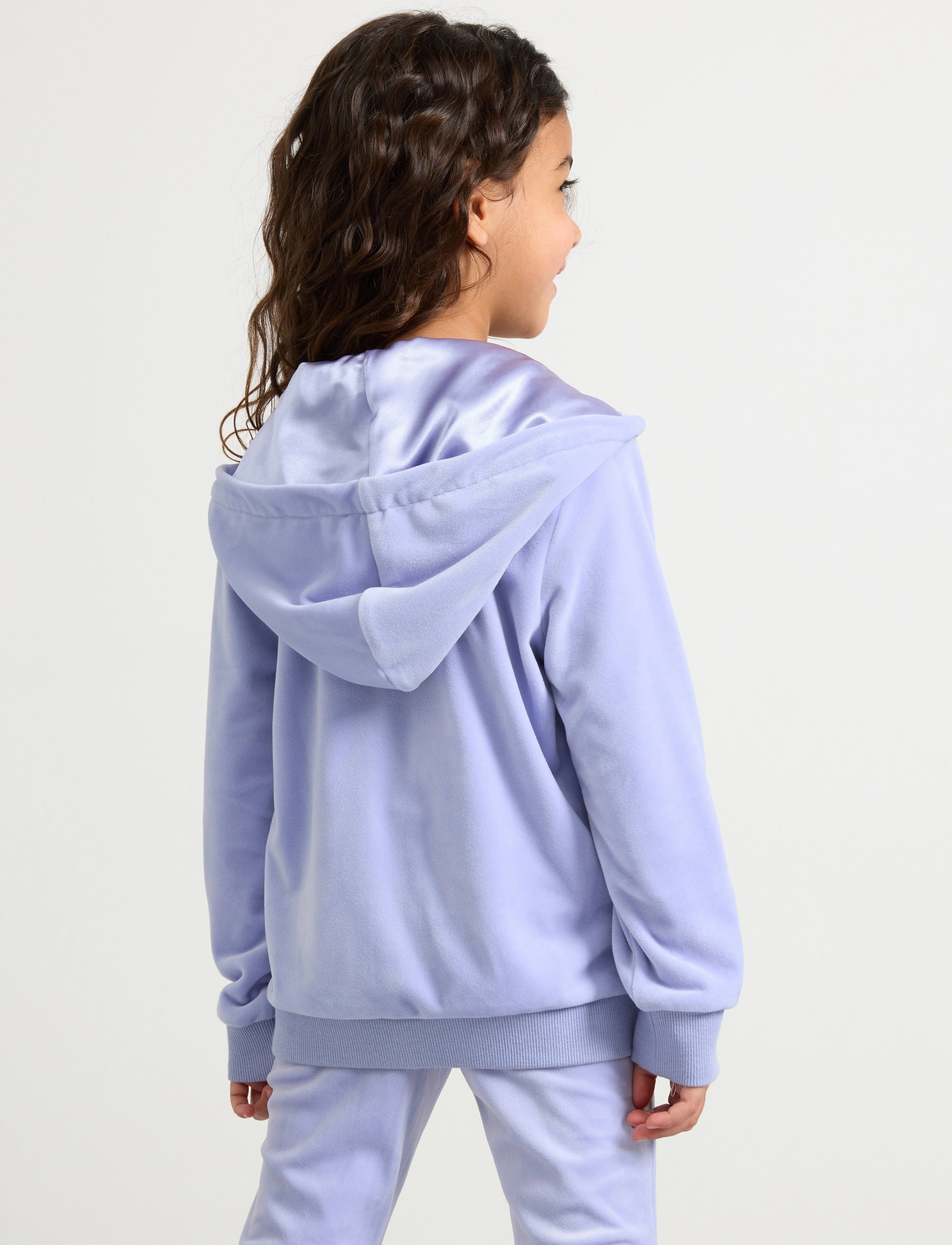 Lindex - Hoodie in velour - bluzy z kapturem - light blue - 3
