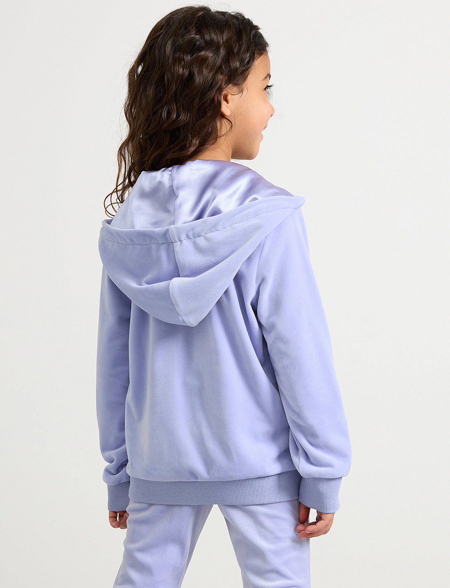 Lindex - Hoodie in velour - kapuzenpullover - light blue - 3