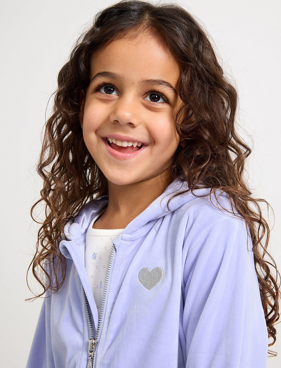 Lindex - Hoodie in velour - kapuzenpullover - light blue - 4