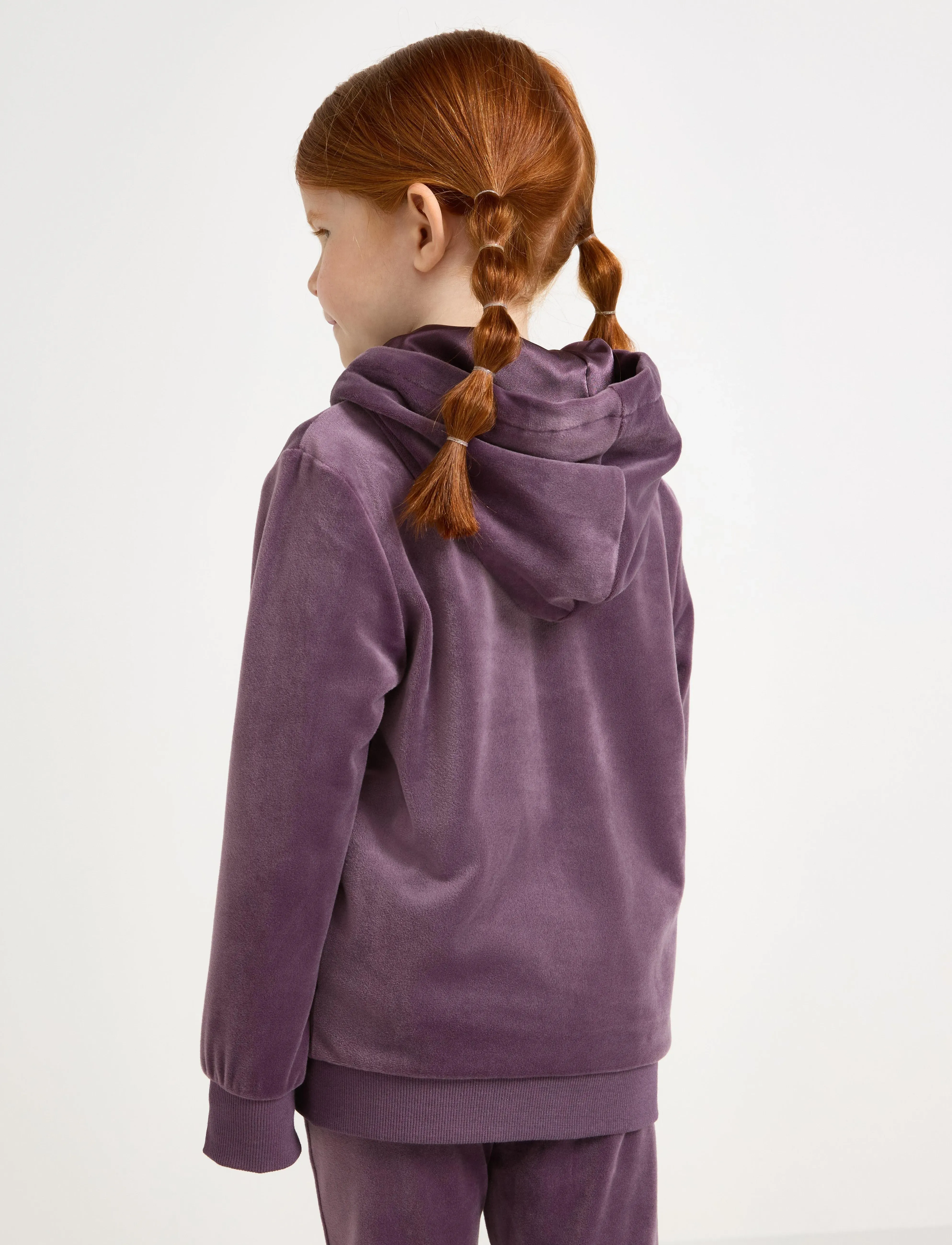 Lindex - Hoodie in velour - hættetrøjer - light dusty lilac - 3