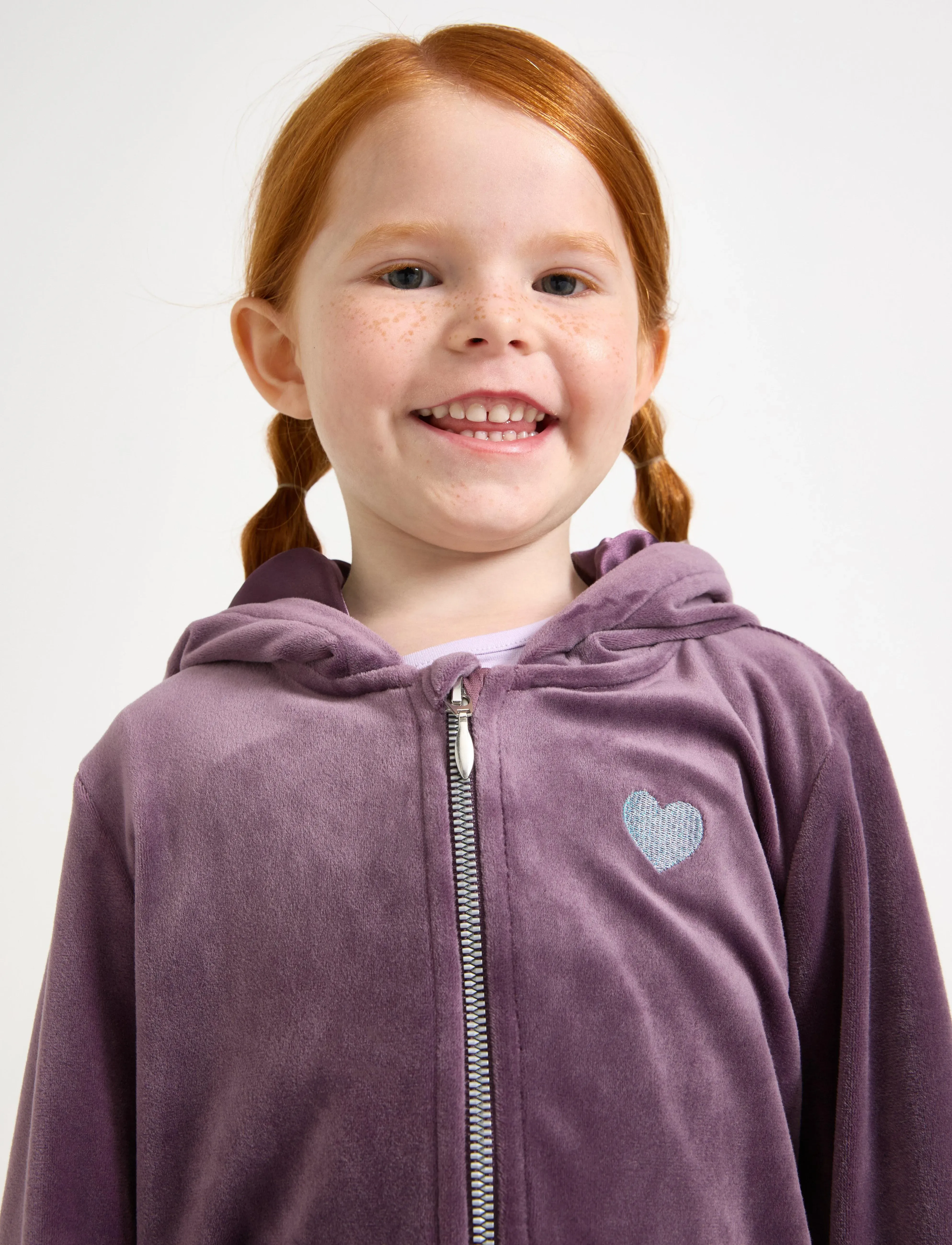 Lindex - Hoodie in velour - hættetrøjer - light dusty lilac - 4