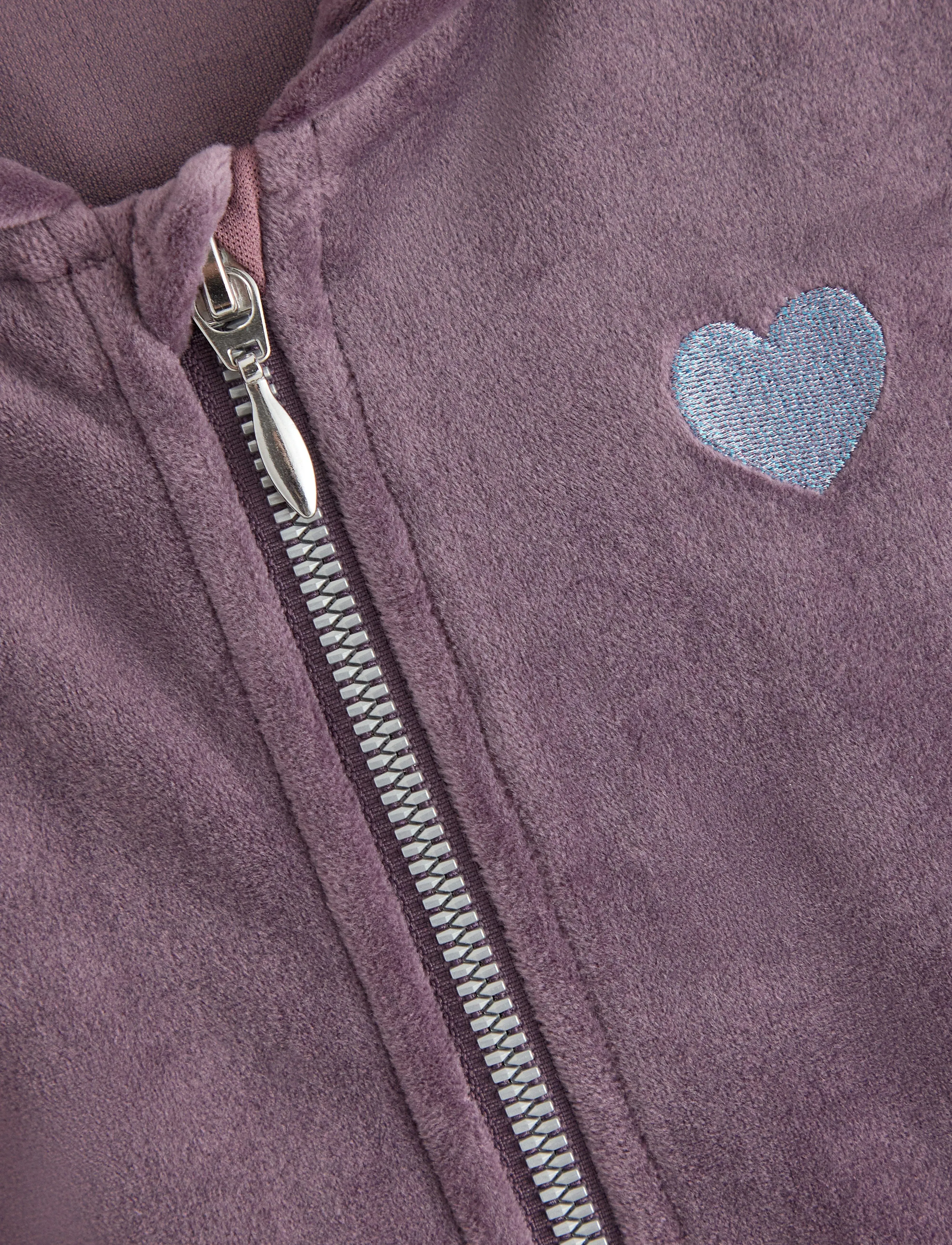 Lindex - Hoodie in velour - hættetrøjer - light dusty lilac - 5