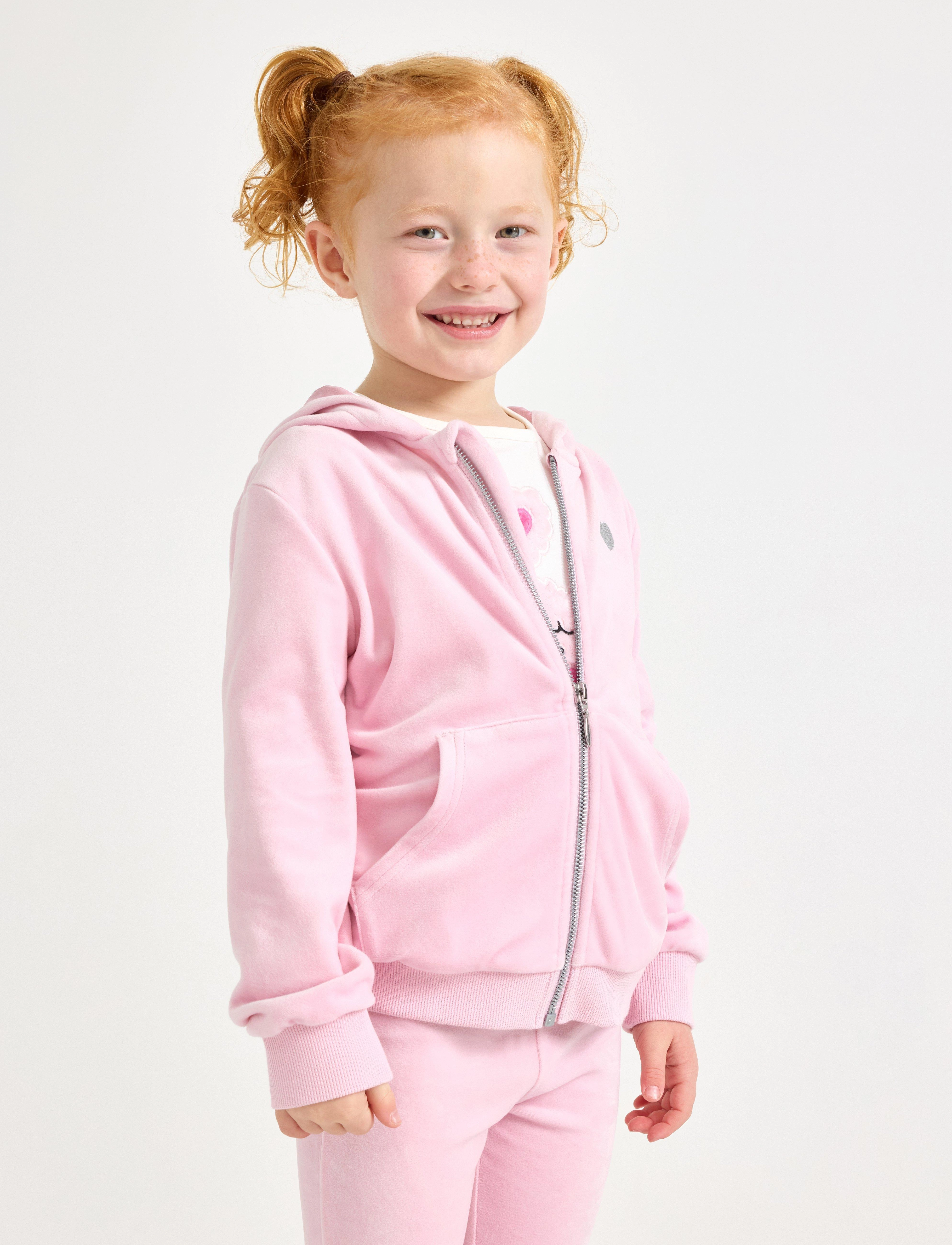 Lindex Hoodjacket velour solid - Sweatshirts & Kapuzenpullover - LIGHT PINK / pink/rose