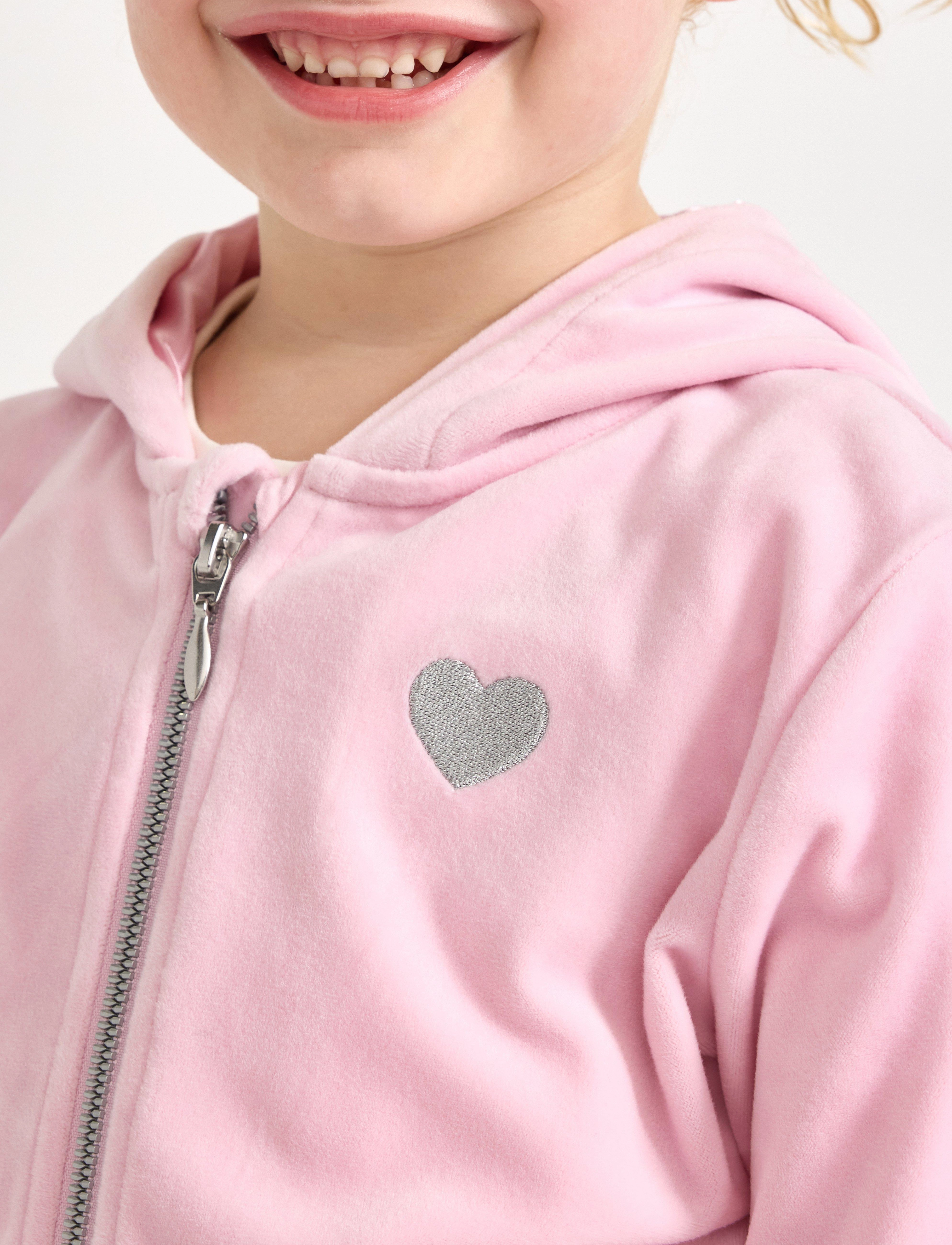 Lindex - Hoodie in velour - kapuzenpullover - light pink - 4