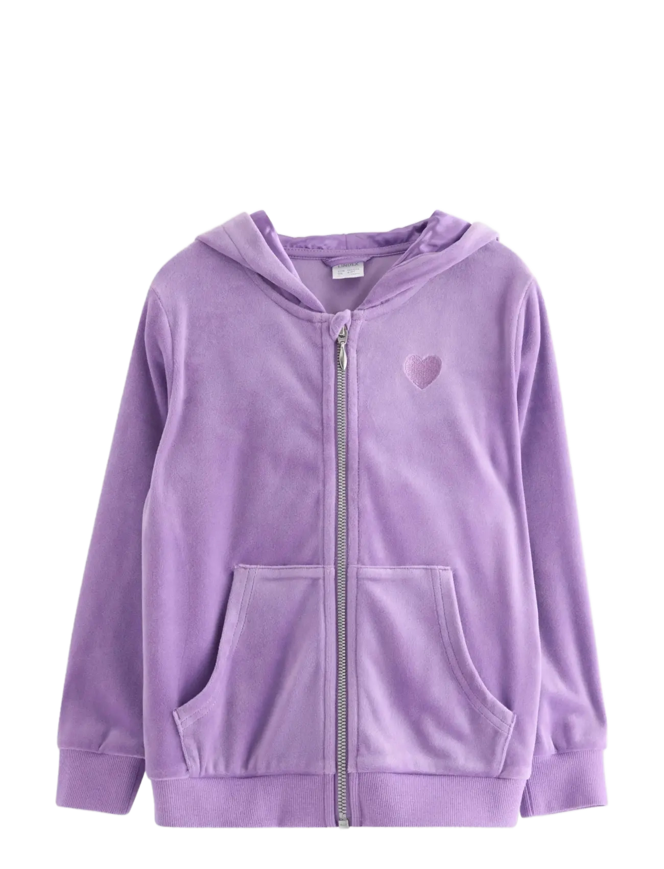 Lindex Hoodjacket velour solid - Riided - LILAC / purple