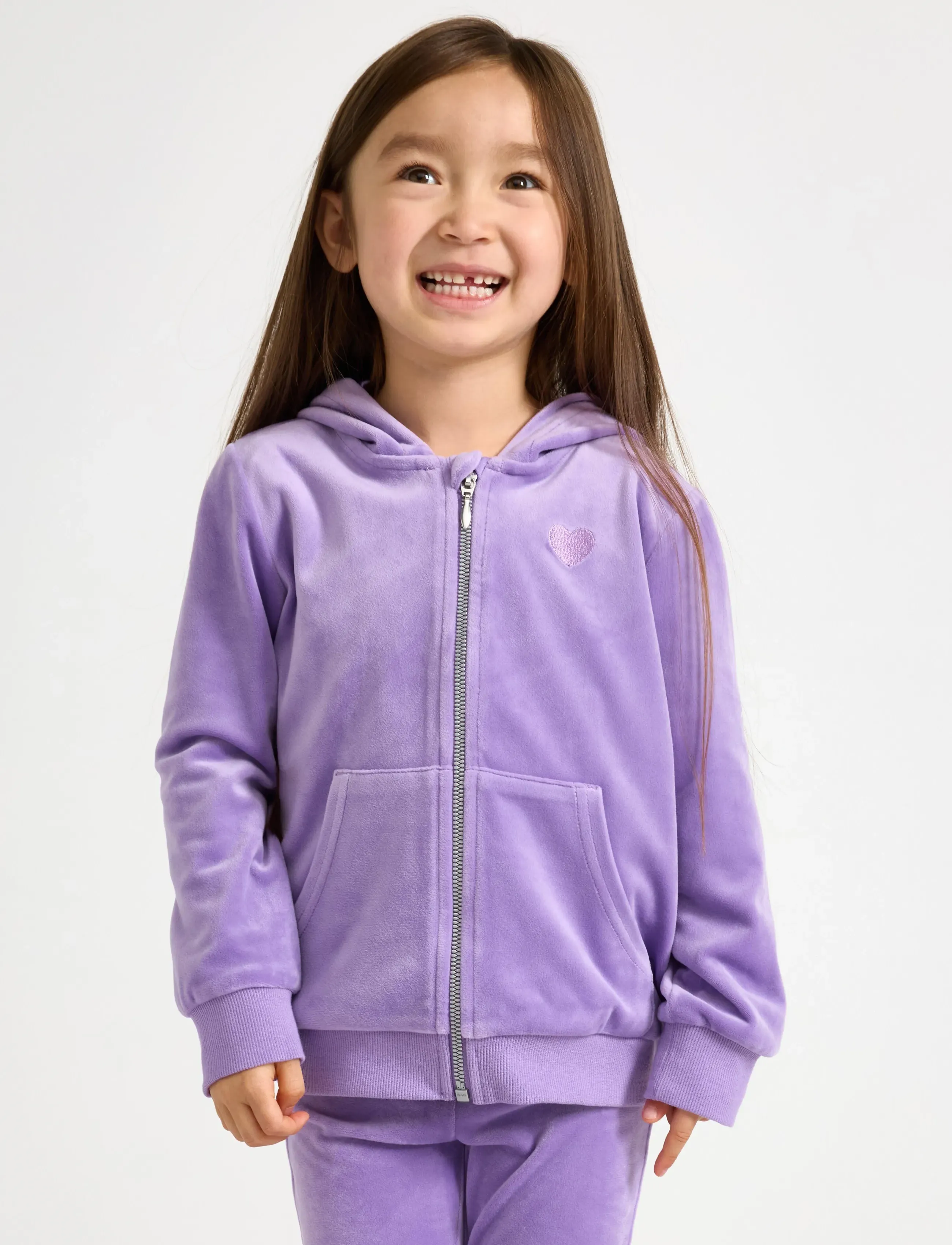 Lindex Hoodie In Velour, 92, Sweatshirts & Hoodies, Lila - Kinder