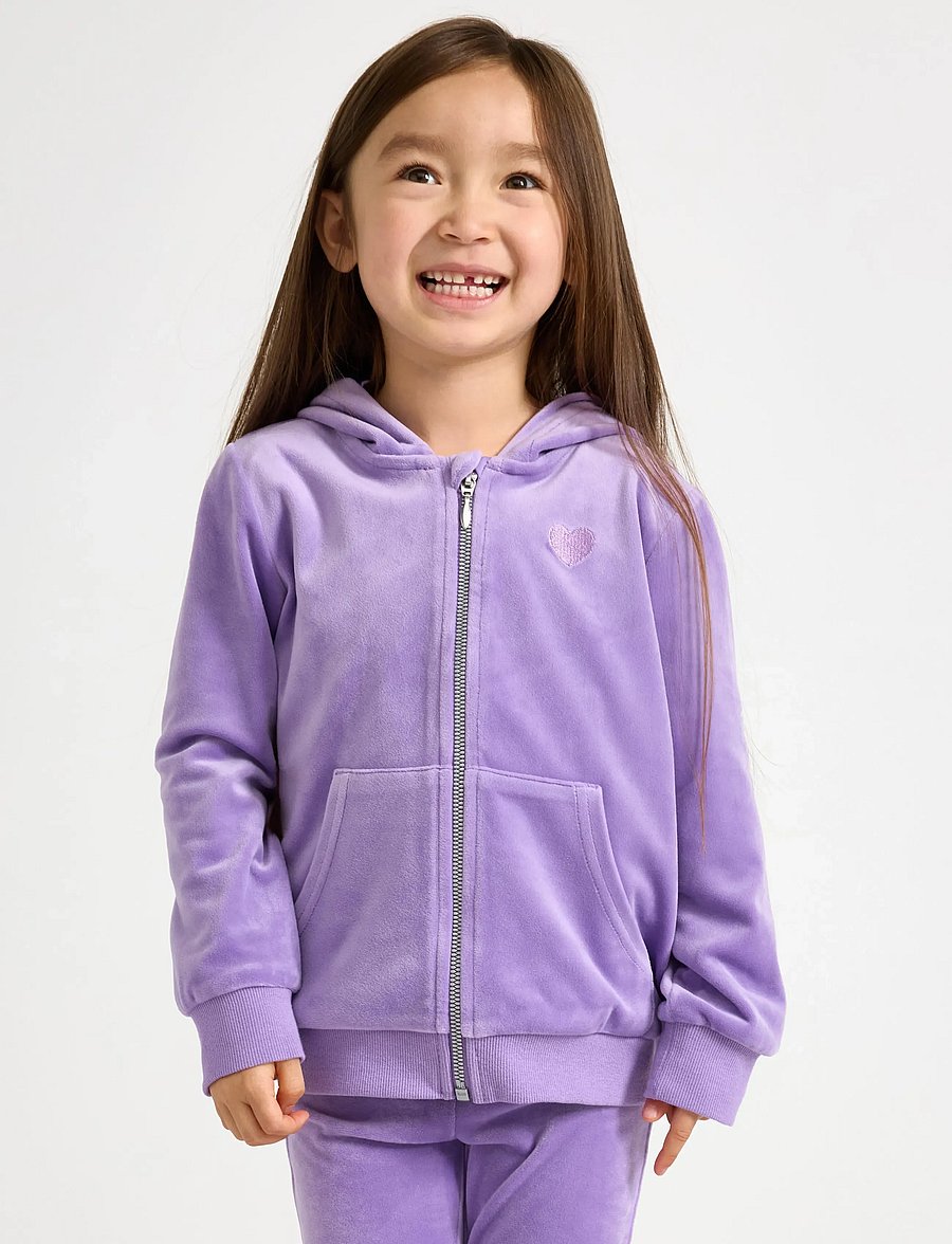 Lindex - Hoodie in velour - kapuzenpullover - lilac - 0