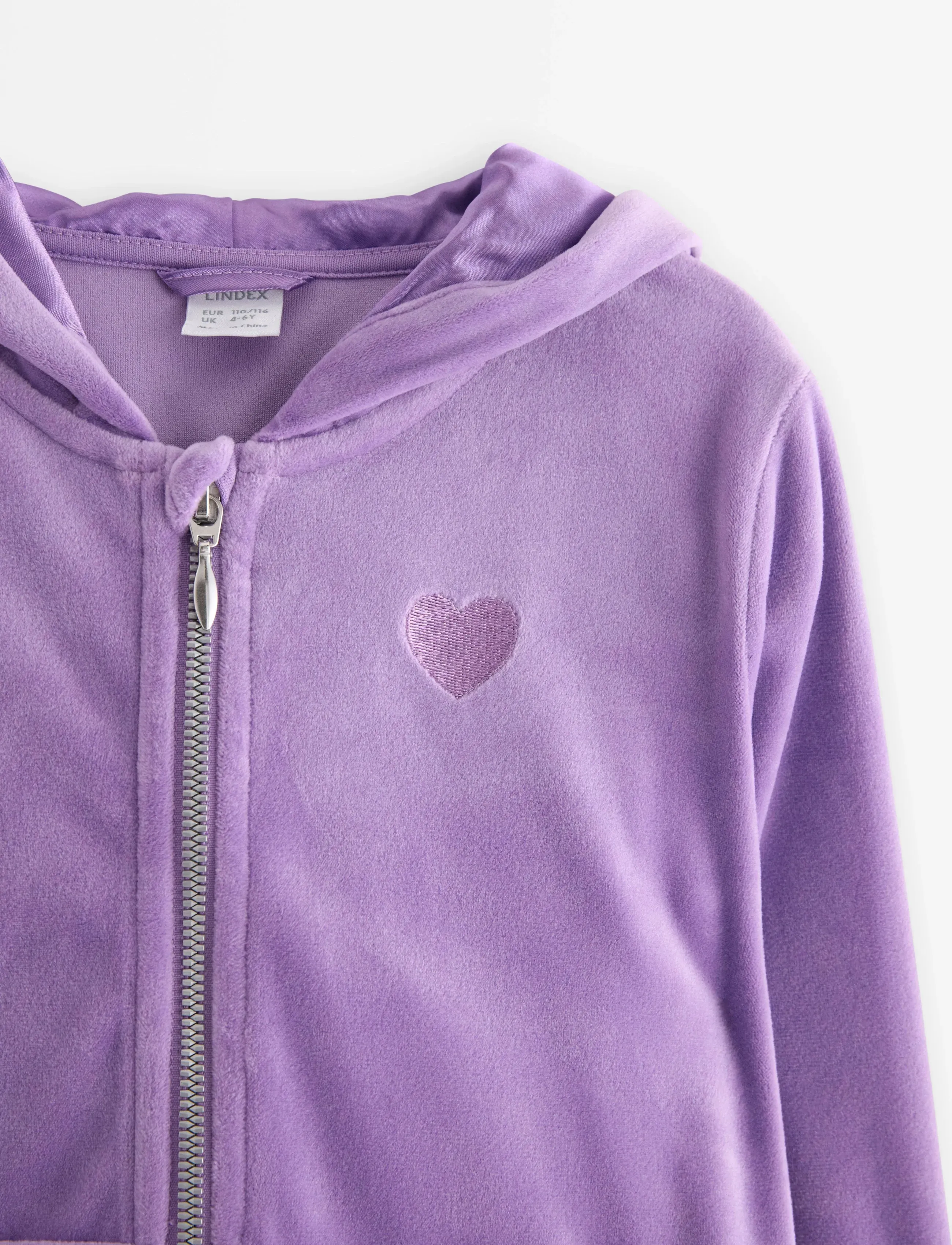 Lindex - Hoodie in velour - kapuzenpullover - lilac - 5
