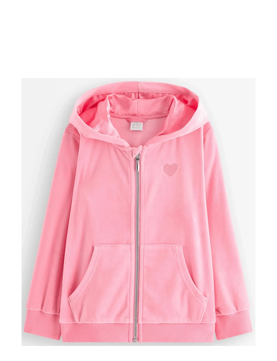 Lindex - Hoodie in velour - pulls à capuche - pink - 1