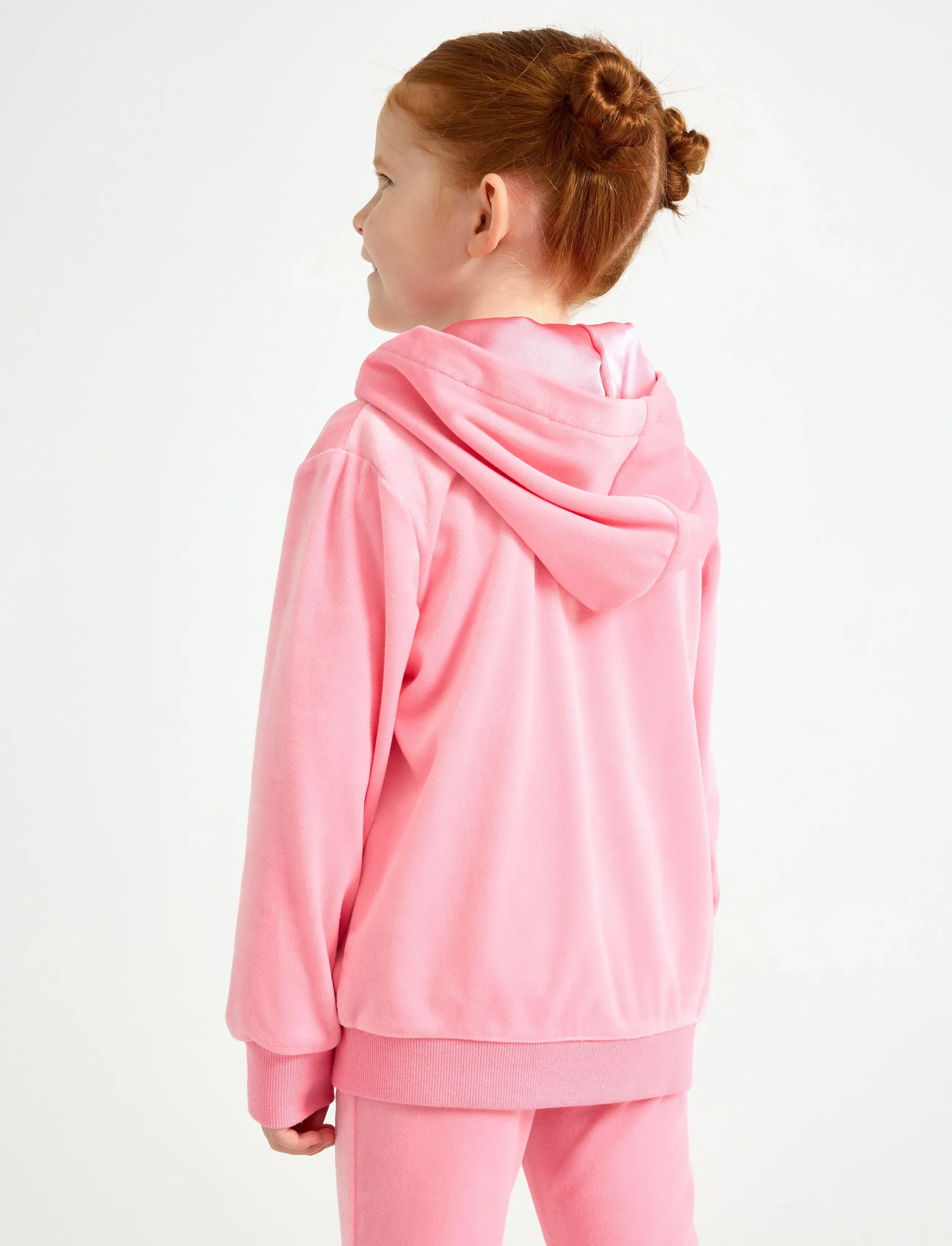 Lindex - Hoodie in velour - hoodies - pink - 3