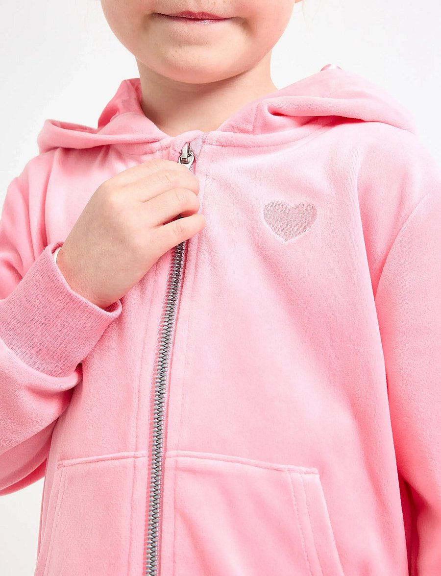 Lindex - Hoodie in velour - pulls à capuche - pink - 4