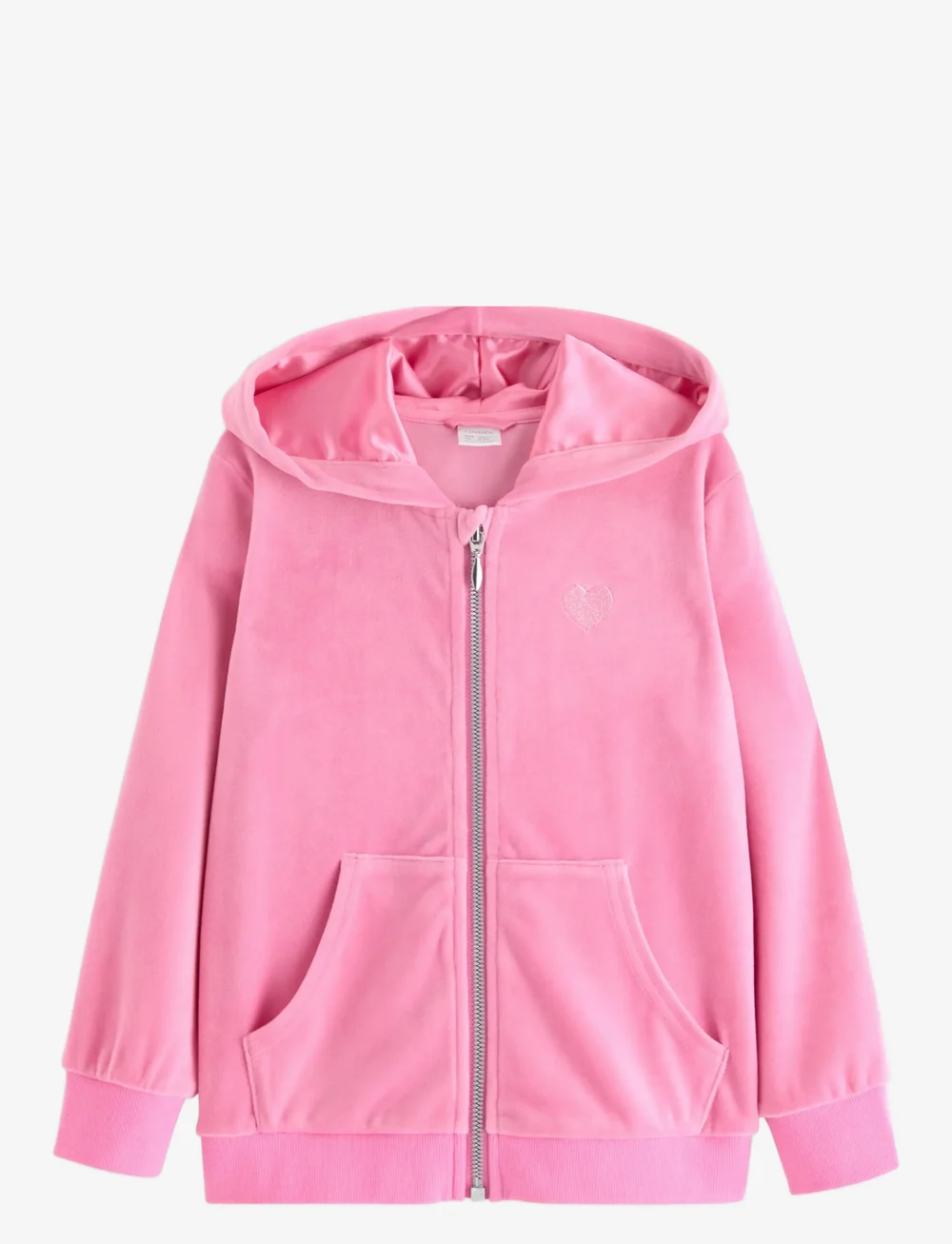Lindex - Hoodjacket velour solid - kapuzenpullover - pink - 1