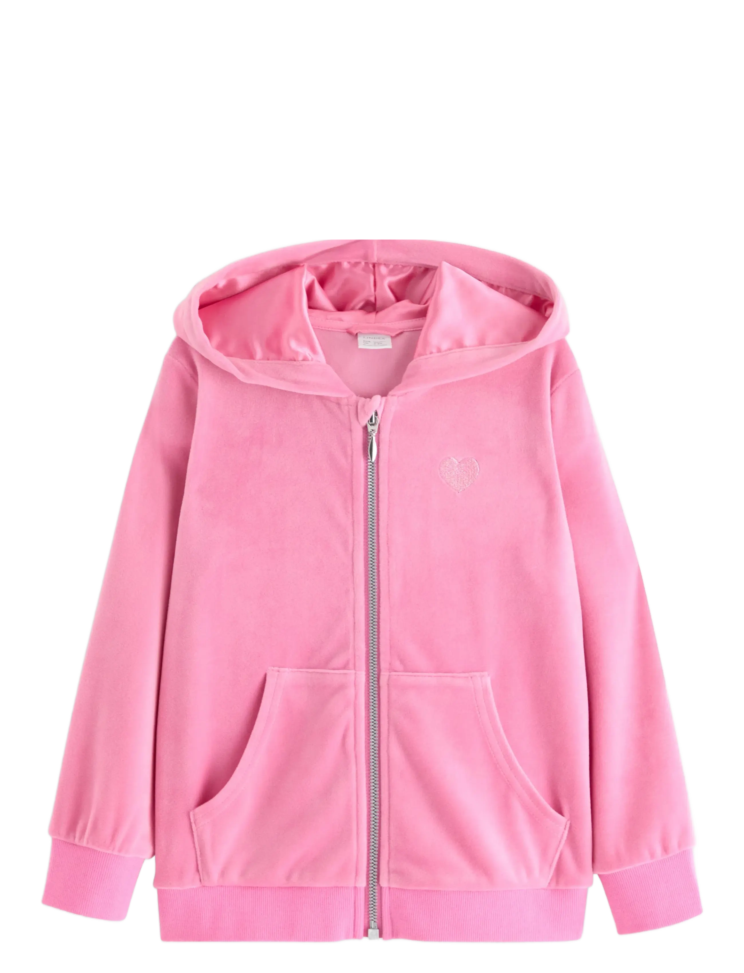 Lindex Hoodie in velour - Overdele - PINK / pink/rose