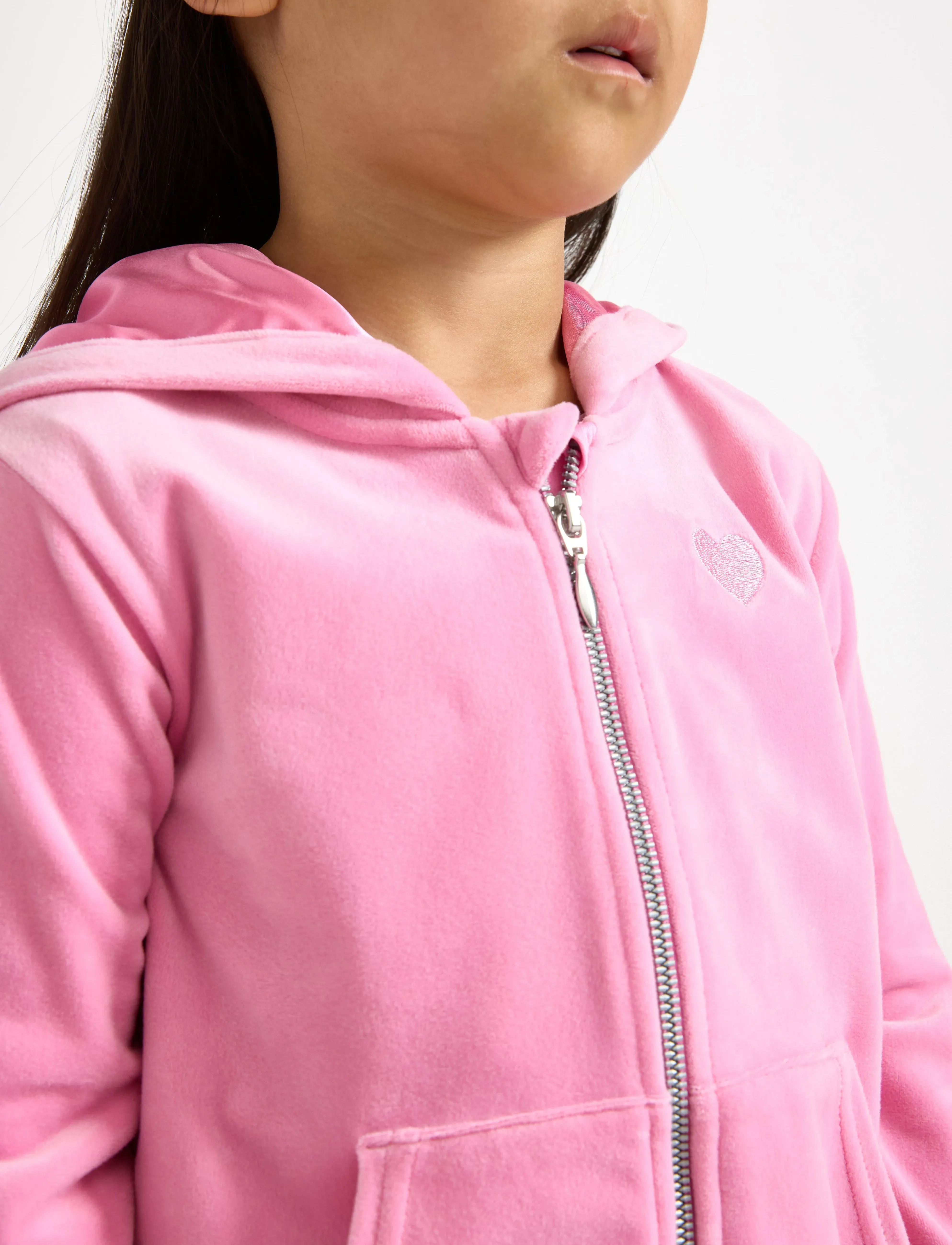 Lindex - Hoodie in velour - hættetrøjer - pink - 4