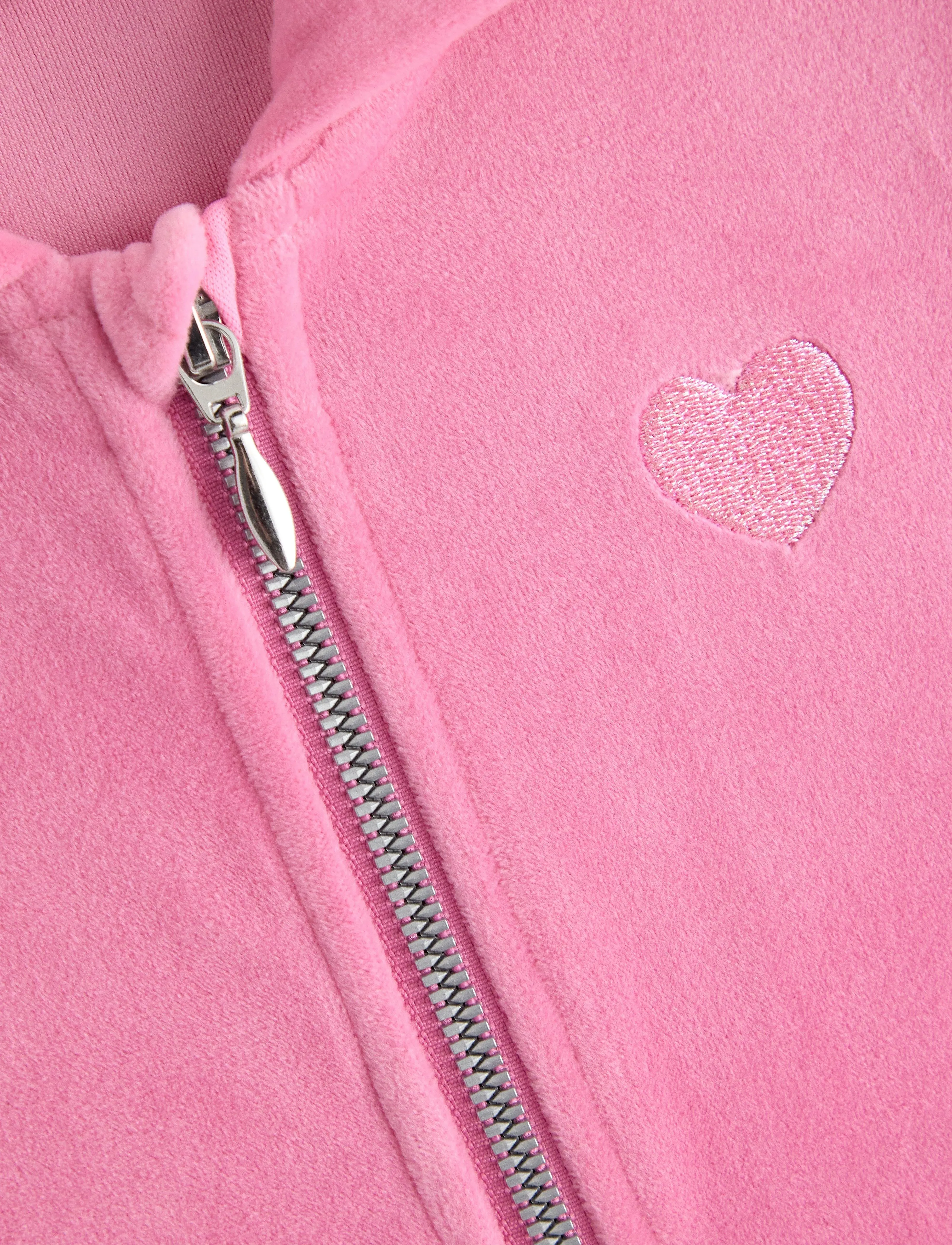 Lindex - Hoodie in velour - hættetrøjer - pink - 5