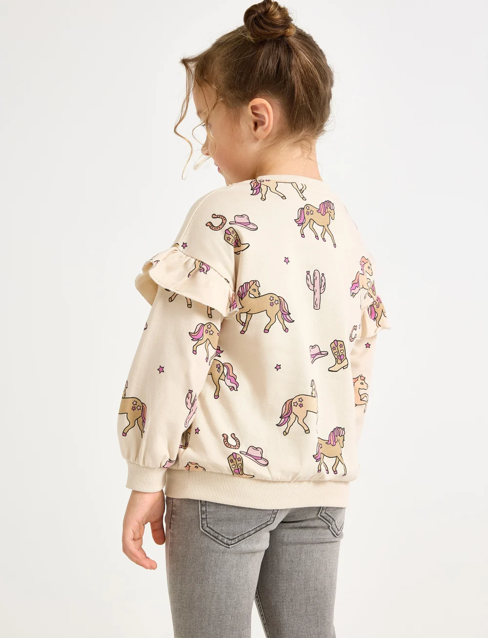 Lindex - Sweatshirt with frill detail A - dressipluusid - light beige - 3