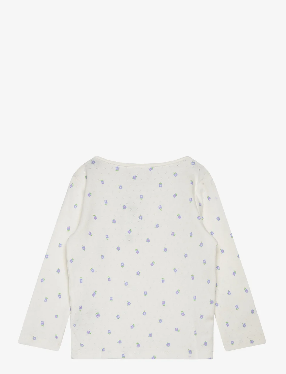Lindex - Top l s pointelle AOP - langærmede t-shirts - light dusty white - 2