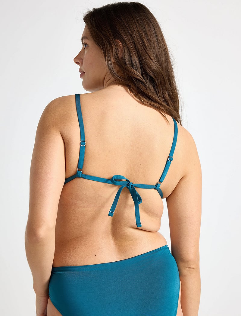 Lindex - Swim top Nicola Shiny - bedrade bikinitops - dark aqua - 3