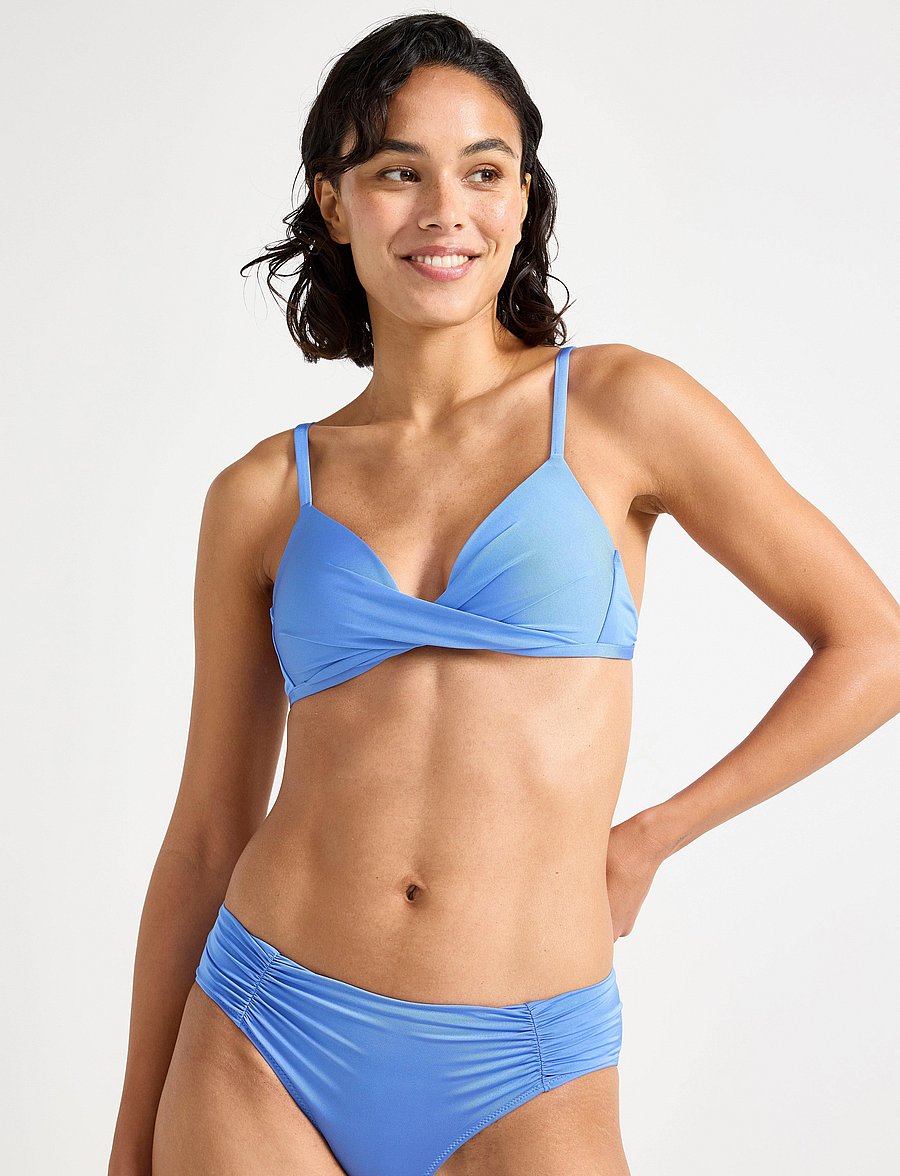 Lindex - Swim top Nicola Shiny - bikini-oberteile mit bügel - light dusty blue - 0