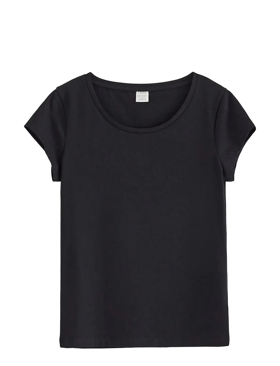 Lindex - Top with cap sleeves - kurzärmelige - black - 1