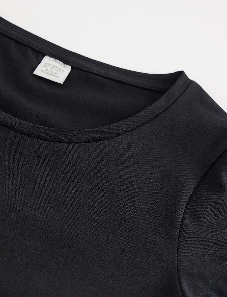 Lindex - Top with cap sleeves - kurzärmelige - black - 5