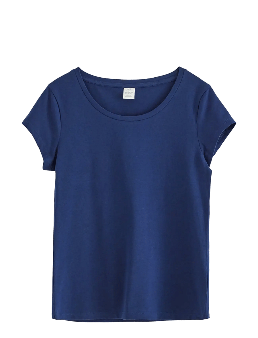 Lindex - Top with cap sleeves - kortærmede t-shirts - dark blue - 1