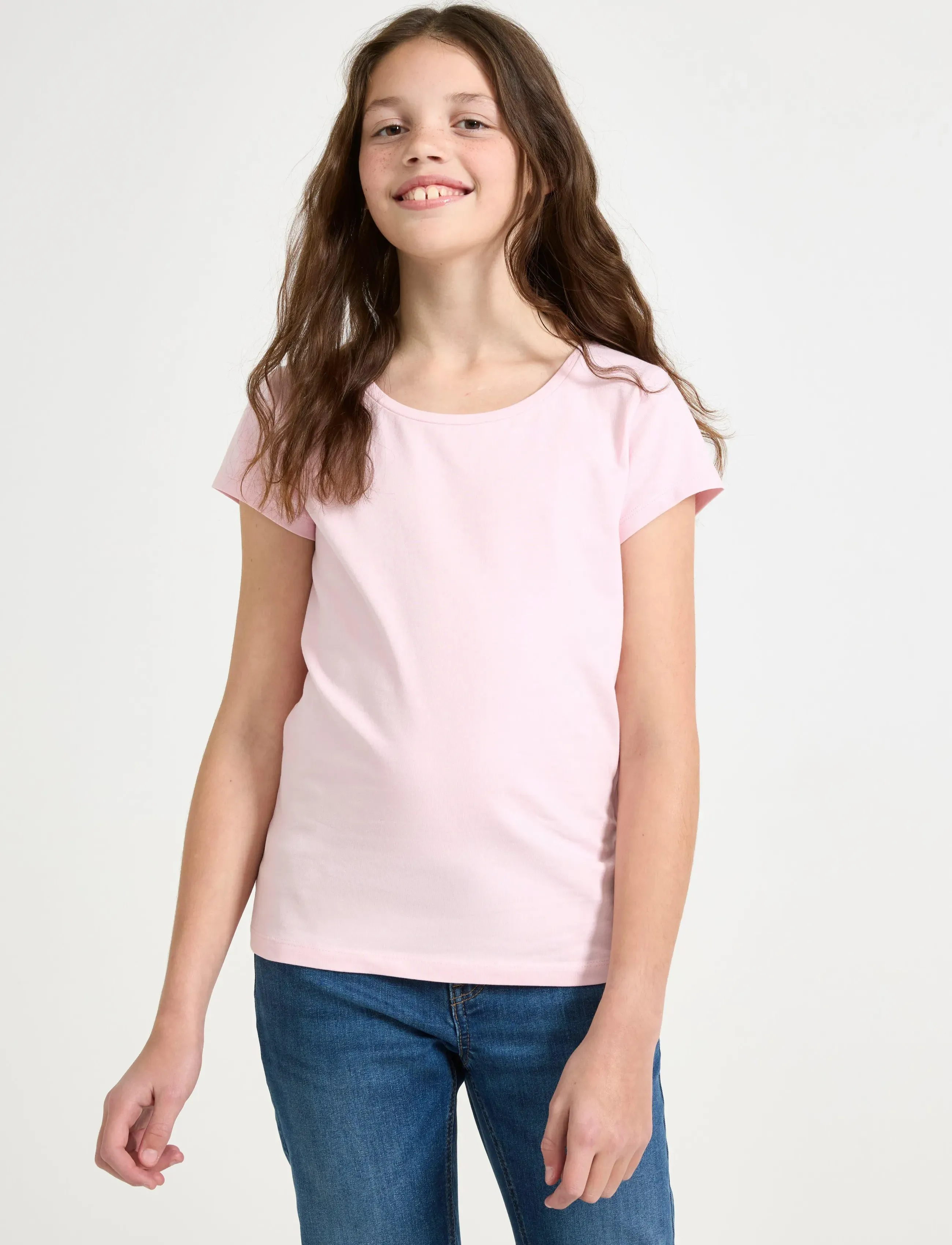 Lindex Top With Cap Sleeves, 128, T-shirts, Rosa - Short-sleeved, Kinder