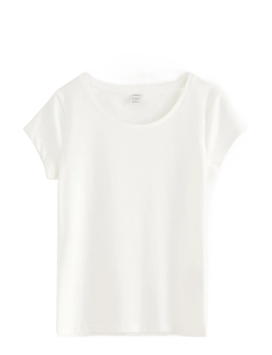 Lindex - Top with cap sleeves - kortärmade t-shirts - off white - 1