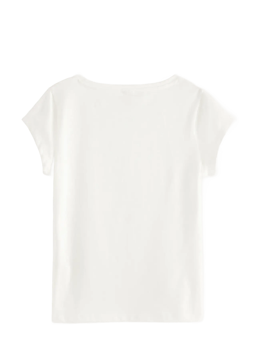Lindex - Top with cap sleeves - kortärmade t-shirts - off white - 2