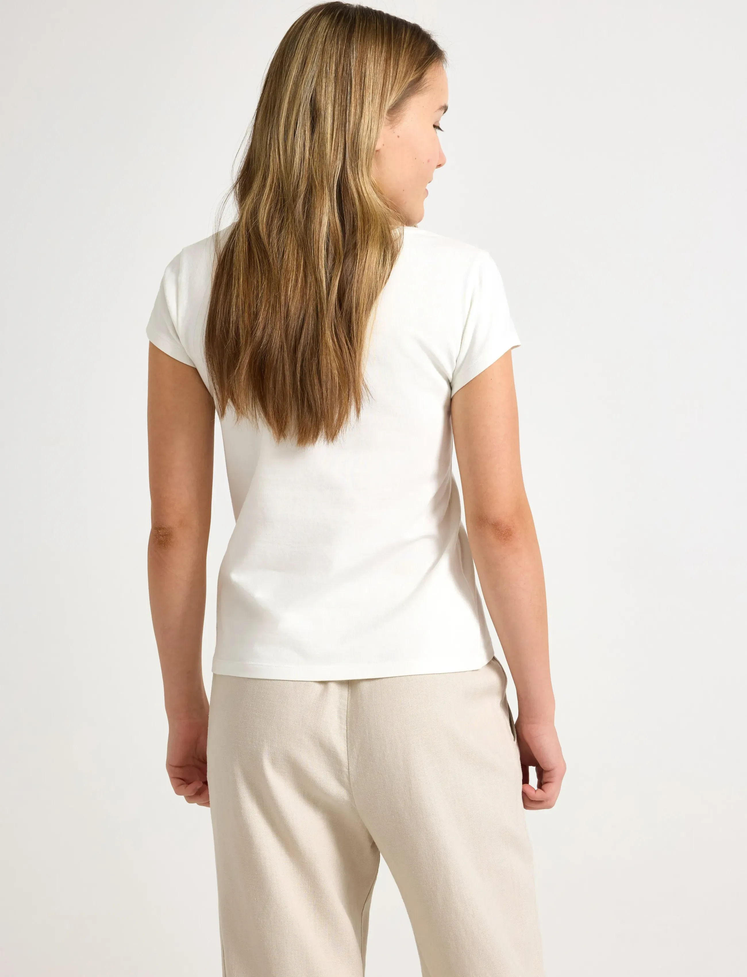 Lindex - Top with cap sleeves - kurzärmelige - off white - 3