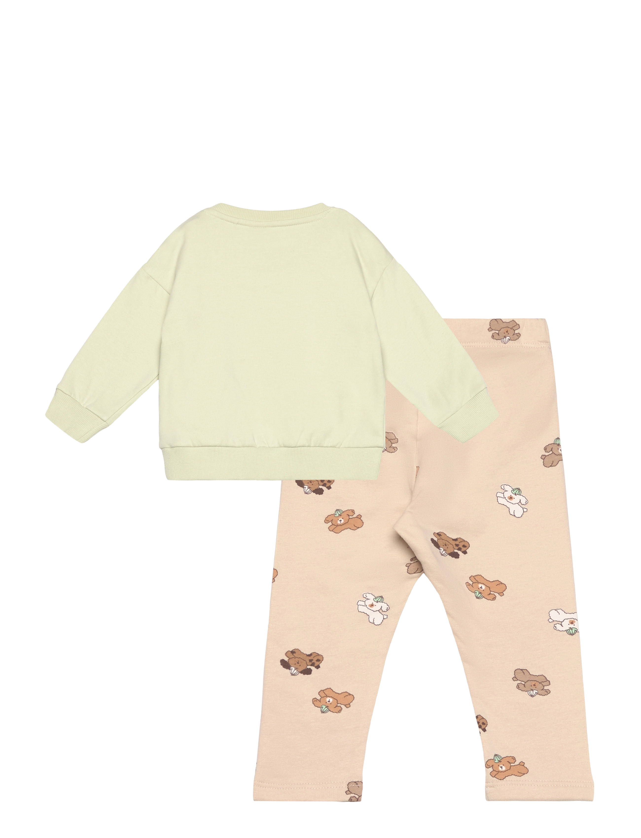 Lindex - Set sweatshirt leggings Front - gode sommertilbud - light dusty green - 1