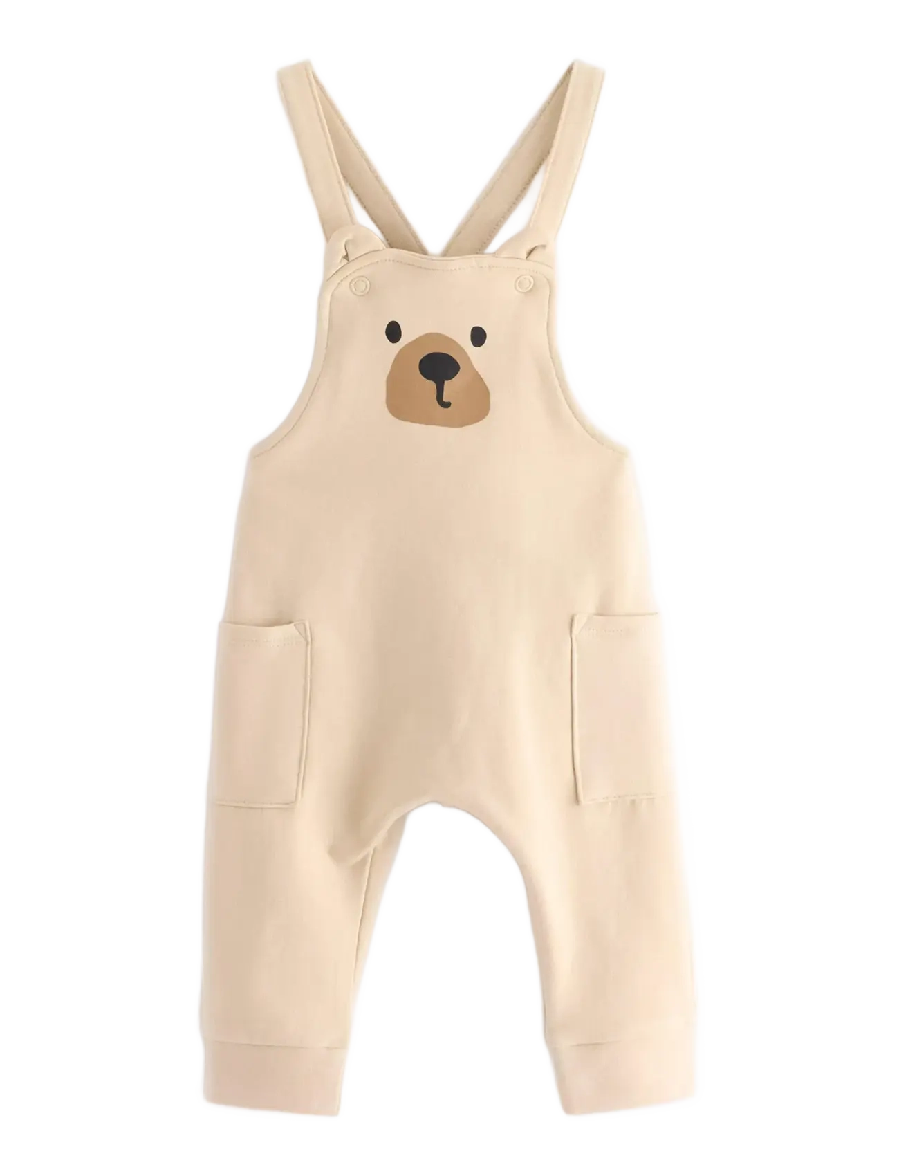 Lindex Dungerees w placement animal - Tunked - LIGHT BEIGE / beige