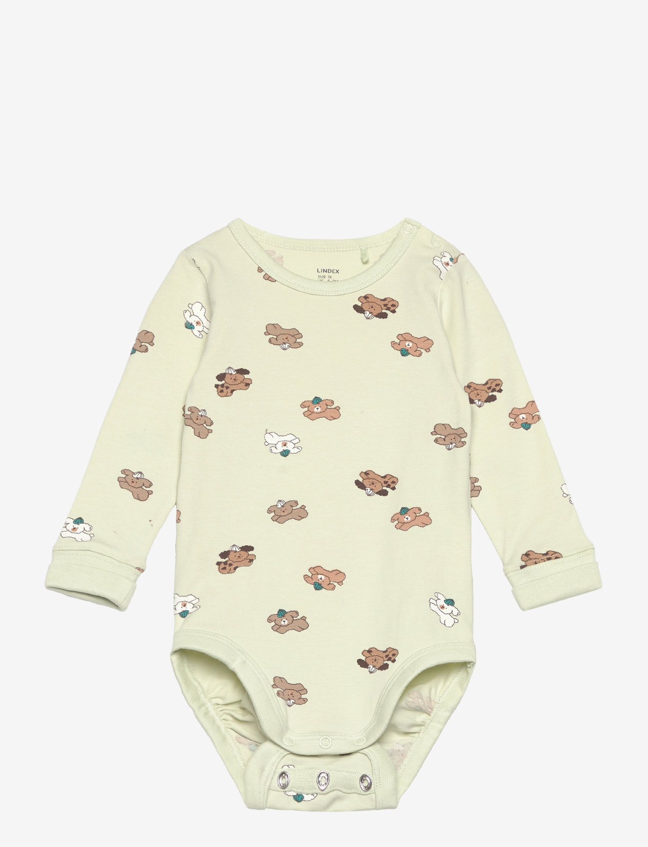 Lindex - Body Fluffy animals - light dusty green - 0