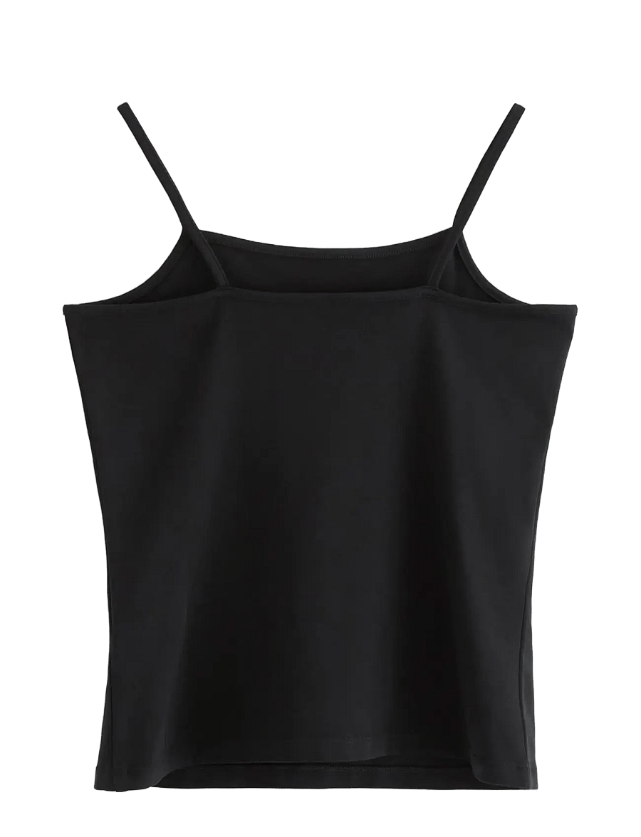 Lindex - Top strap tank top - linnen - black - 2