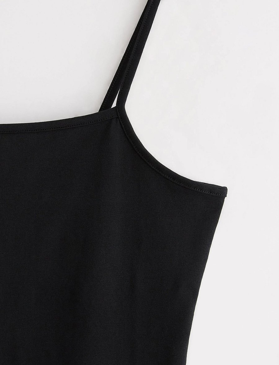 Lindex - Top strap tank top - linnen - black - 5