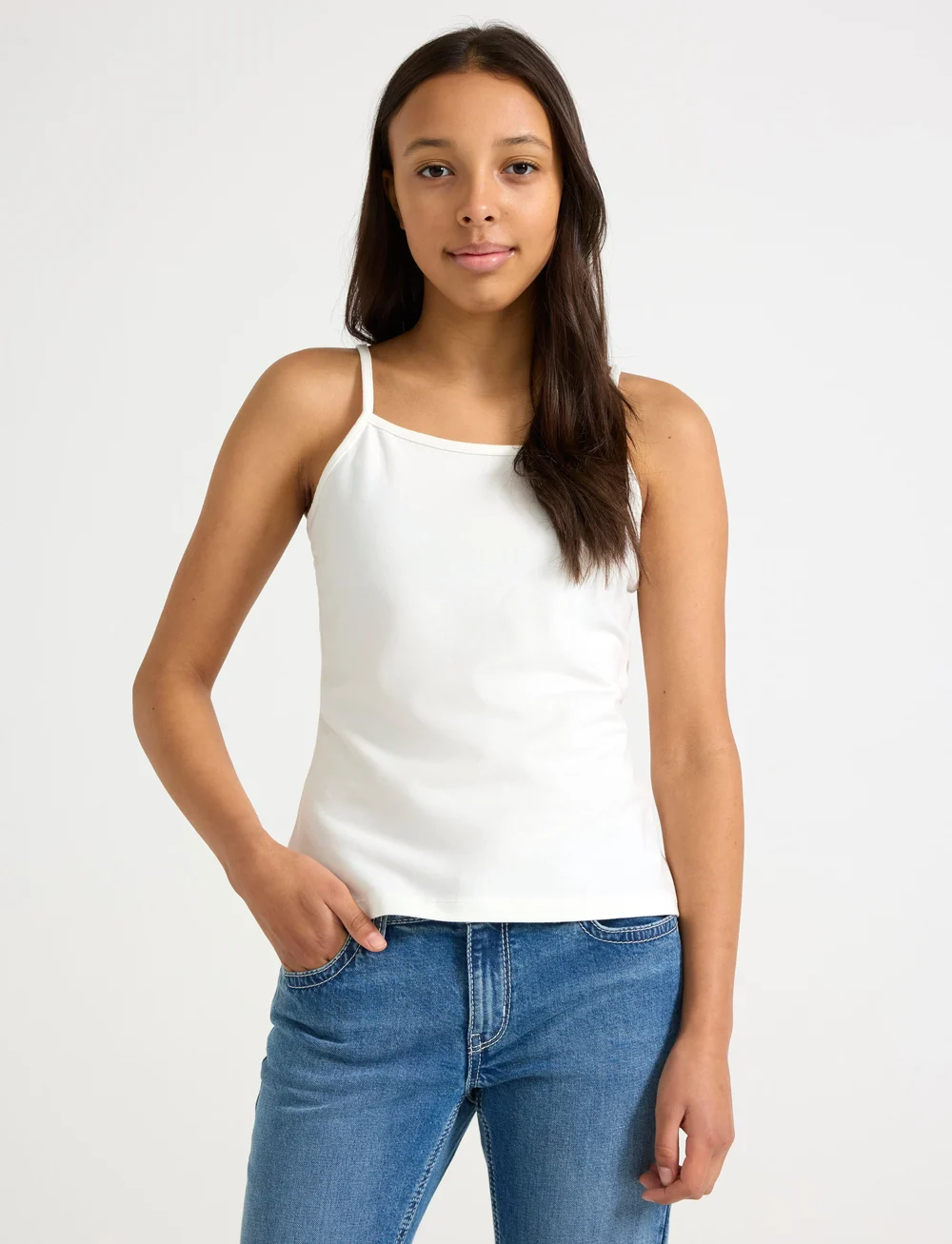 Lindex - Top strap tank top - tanktops - off white - 0
