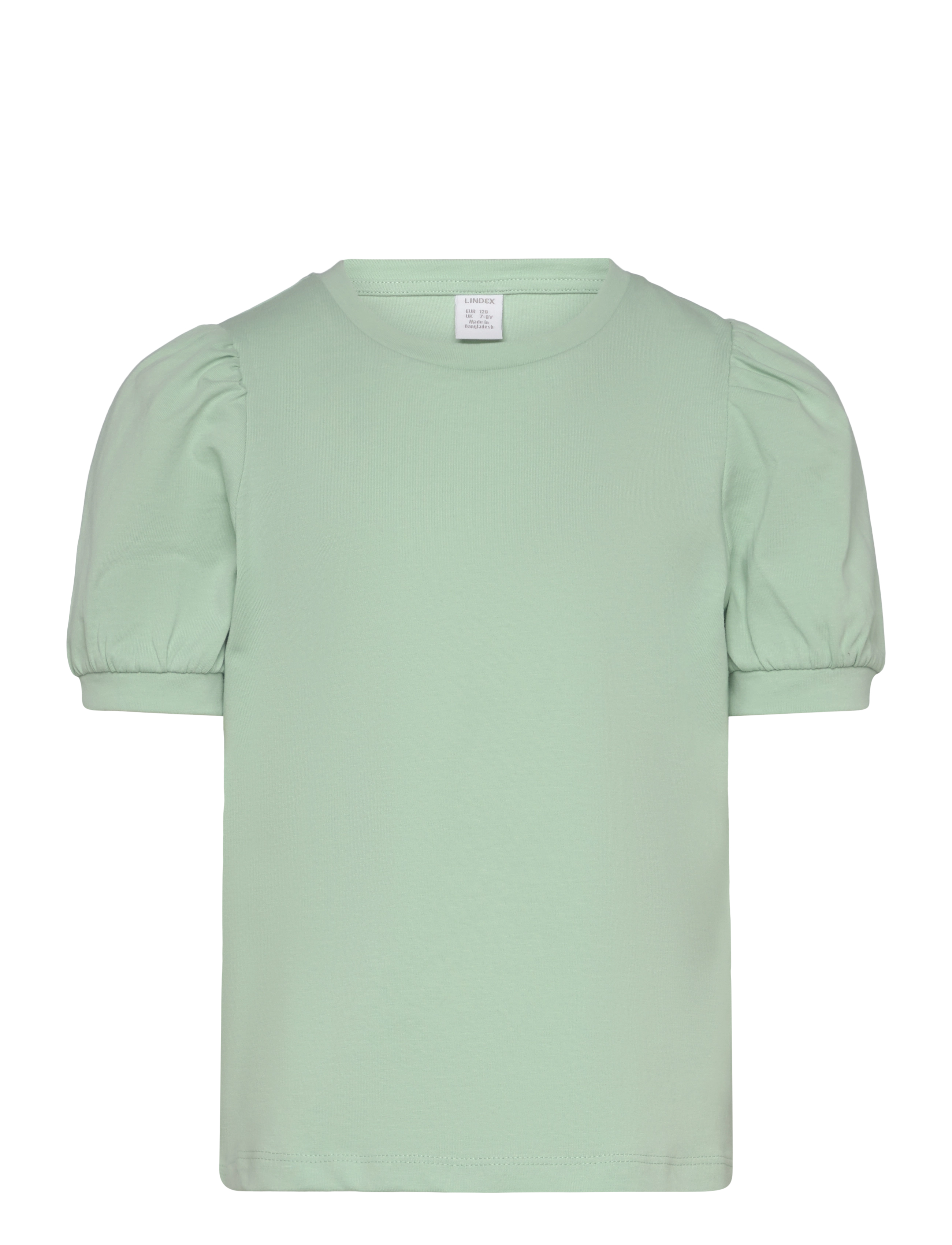 Lindex Top basic puff sleeve - Shop efter størrelse - LIGHT DUSTY GREEN / green
