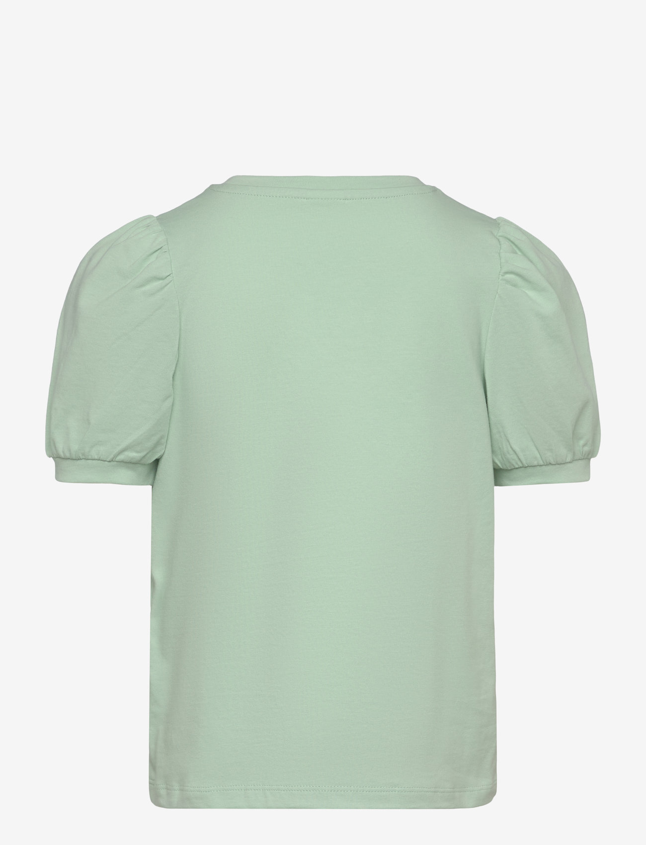 Lindex - Top basic puff sleeve - efterårstøj - light dusty green - 1
