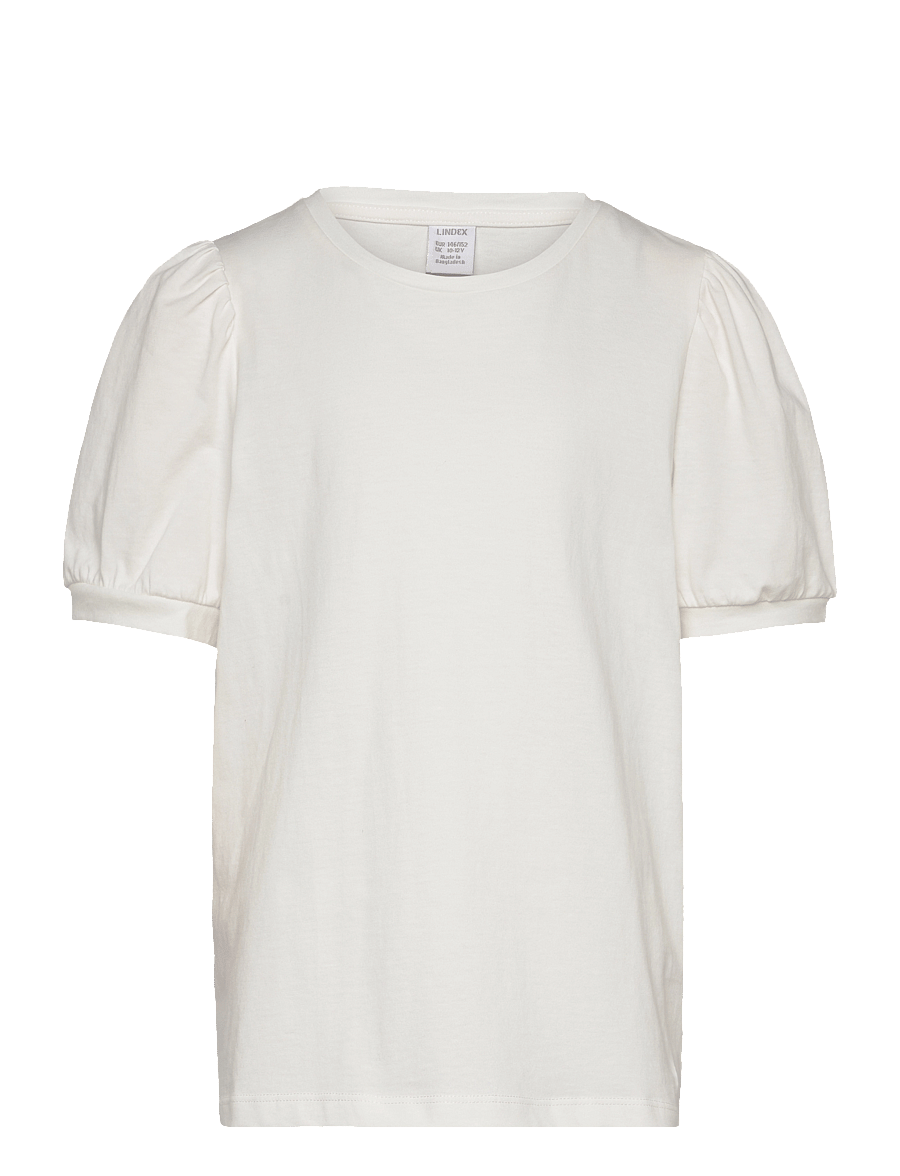 Lindex - Top basic puff sleeve - kurzärmelige - off white - 1