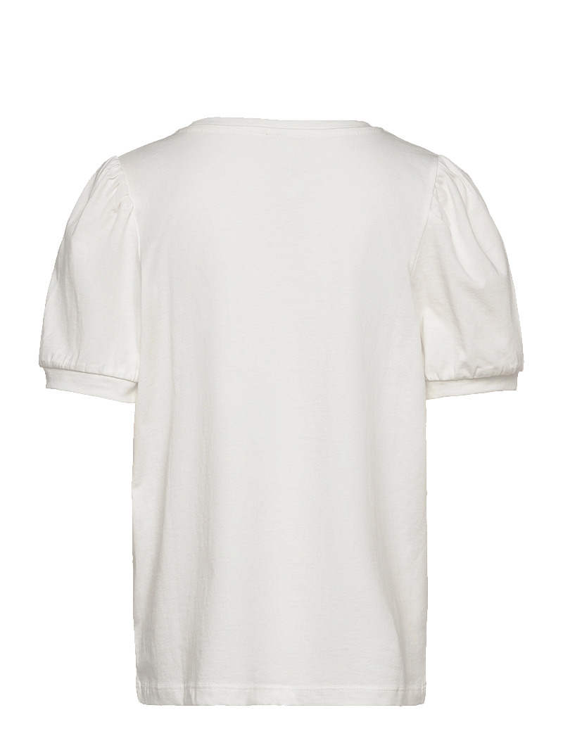 Lindex - Top basic puff sleeve - kurzärmelige - off white - 2