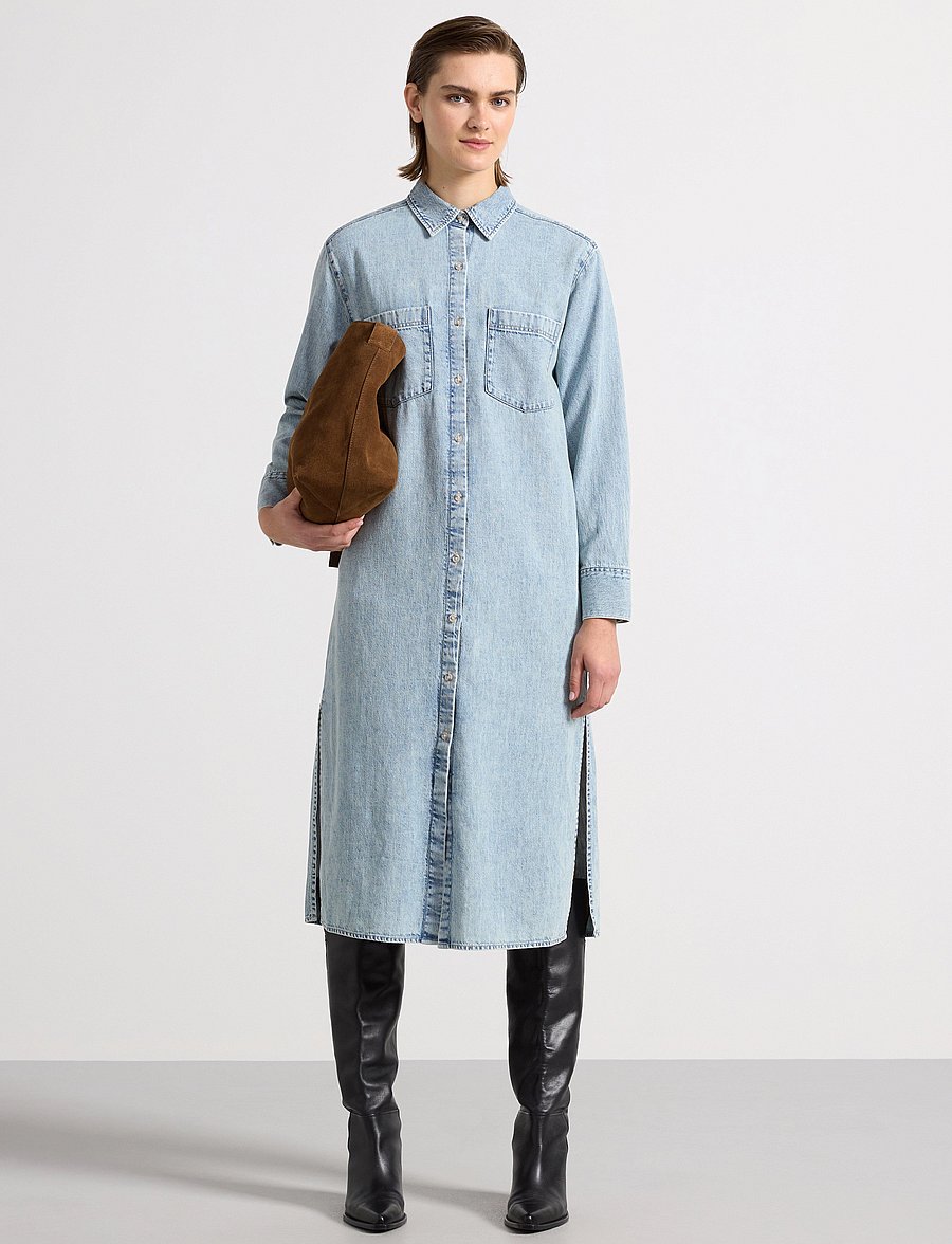Lindex - Dress Selen - jeansklänningar - denim blue - 0
