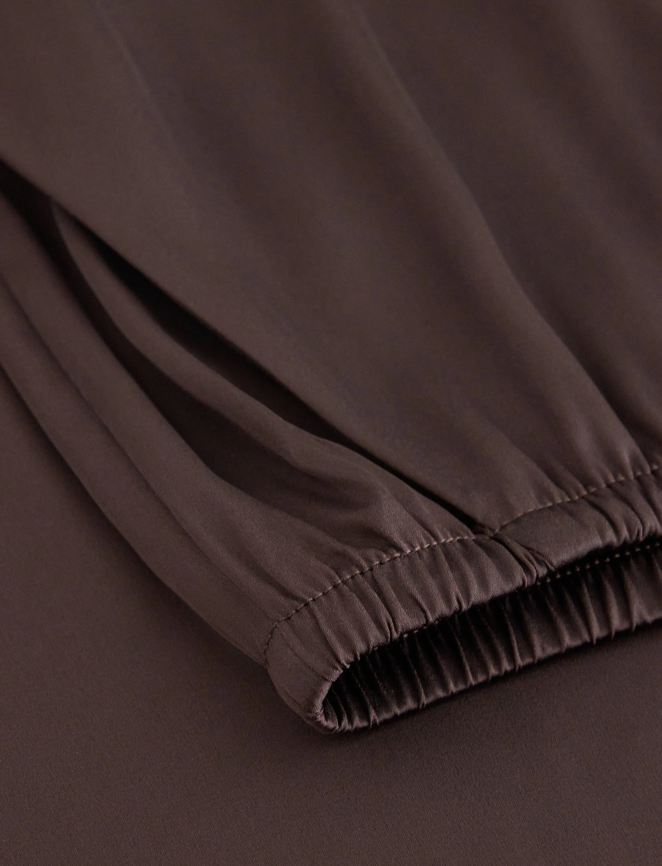 Lindex - Pyjama trousers in satin - dark dusty brown - 5
