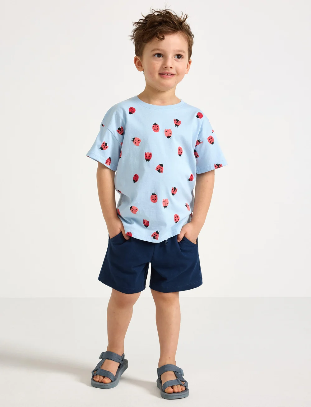 Lindex - Shorts Slub - sweat shorts - dark blue - 0