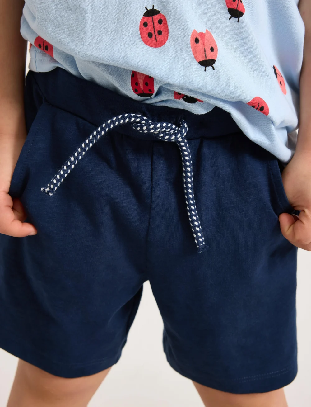 Lindex - Shorts Slub - sweat shorts - dark blue - 4