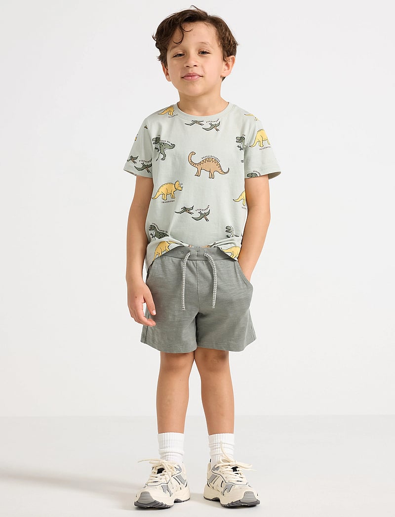 Lindex - Shorts Slub - sweatshorts - dusty green - 0