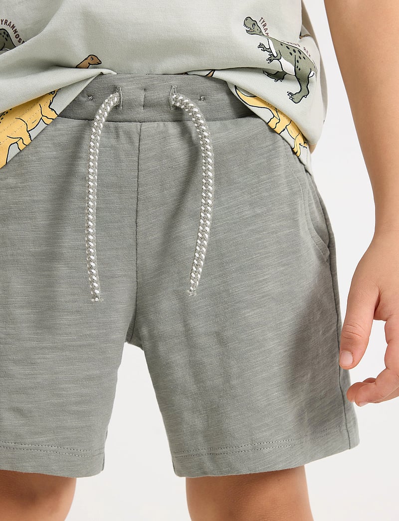 Lindex - Shorts Slub - sweatshorts - dusty green - 4