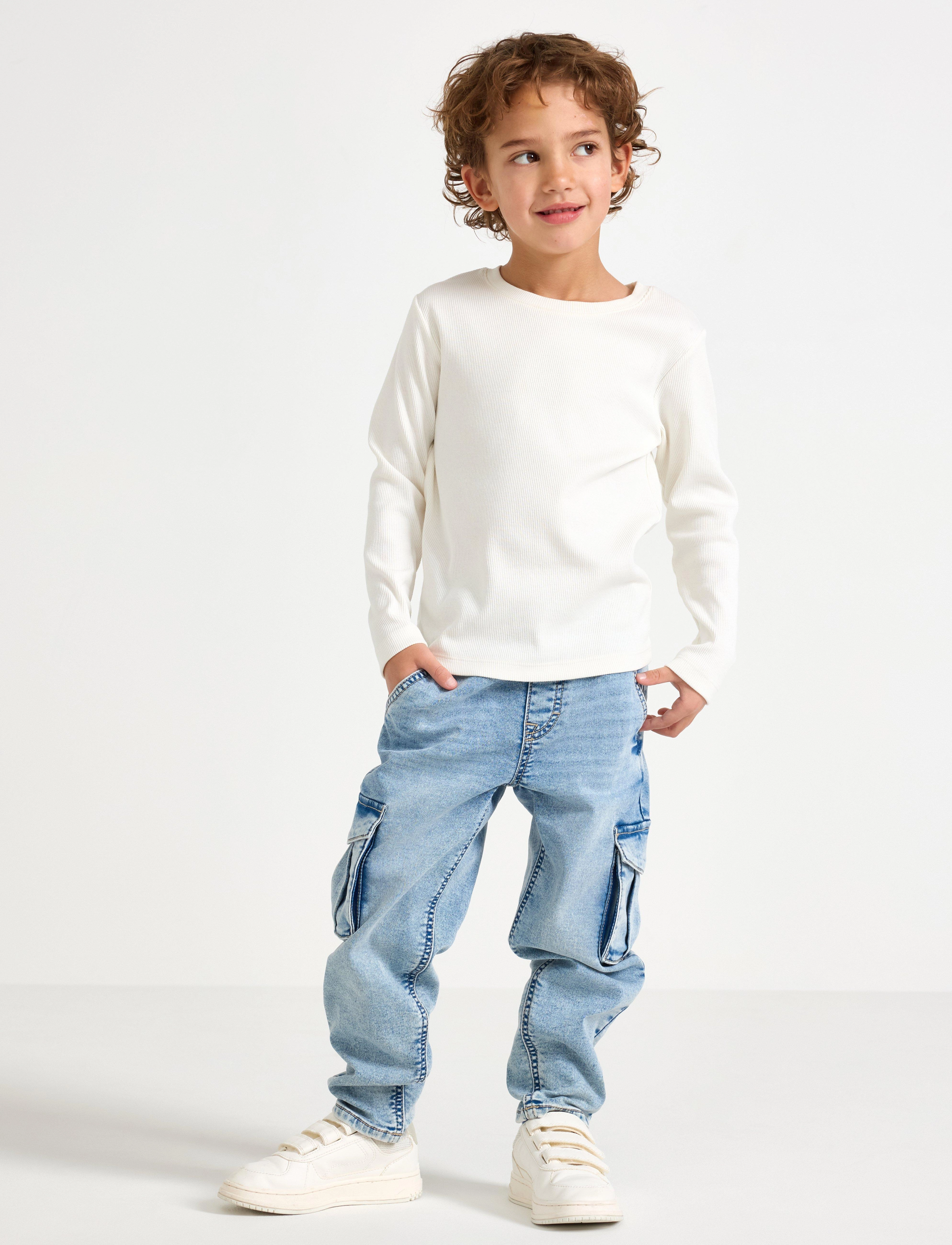 Lindex Trousers denim Wilmer jersey c - Underdele - DENIM / blue