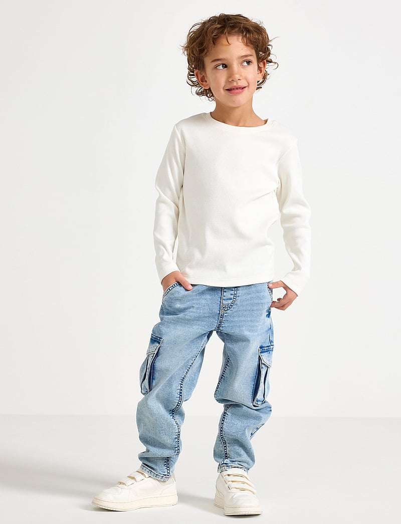 Lindex - Trousers denim Wilmer jersey c - loose jeans - denim - 0