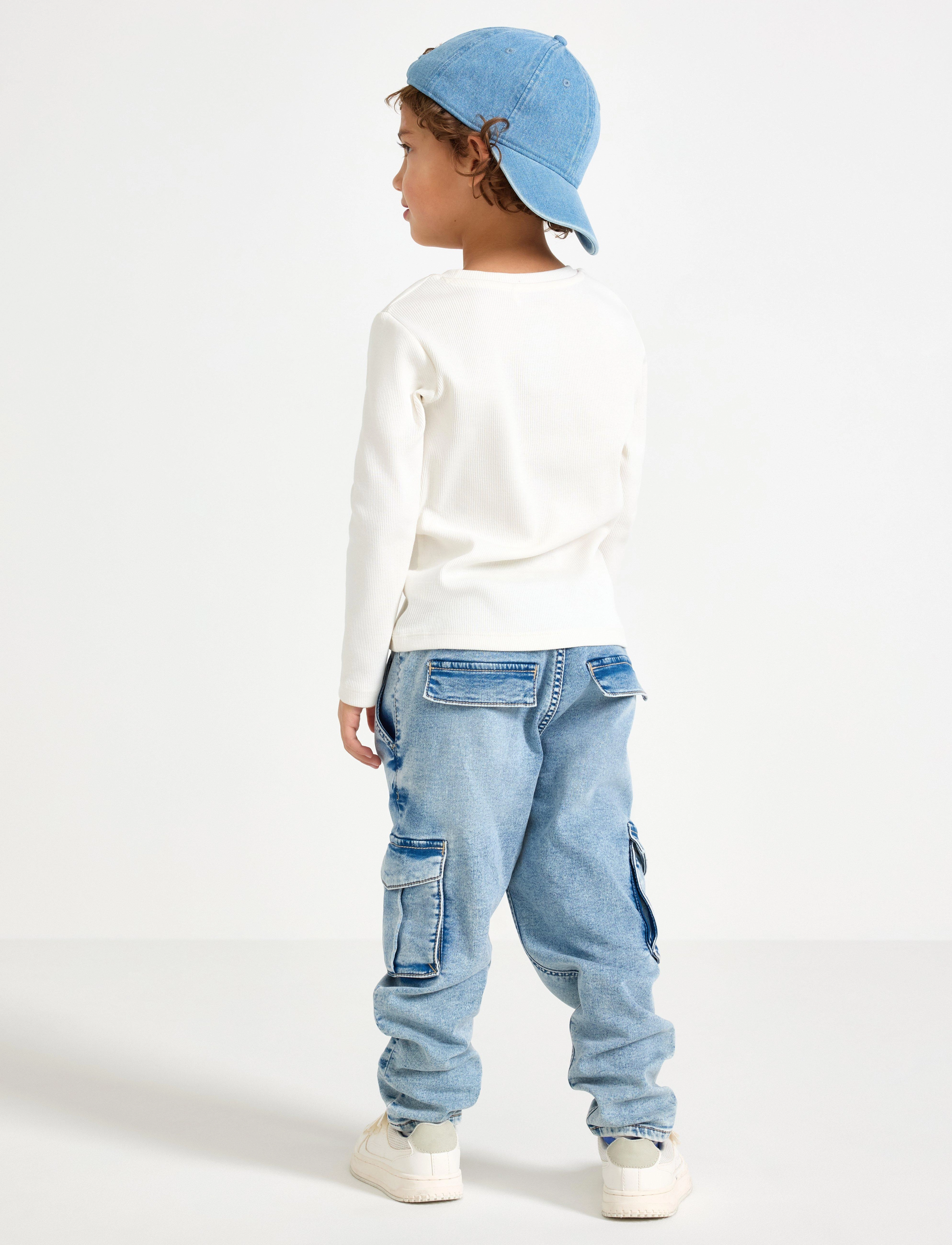 Lindex - Trousers denim Wilmer jersey c - denim - 3