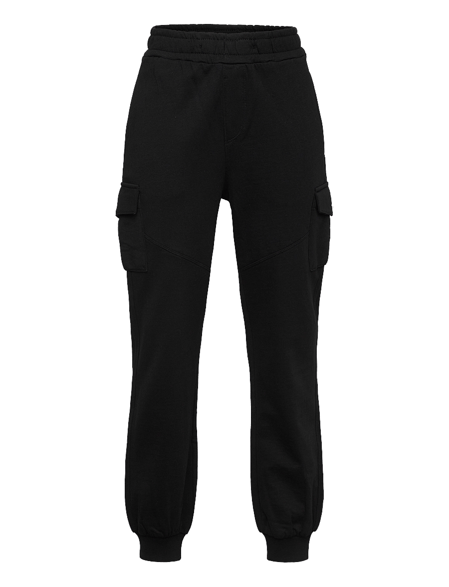 Lindex - Trousers Cargo Jersey SS25 - joggings - black - 1